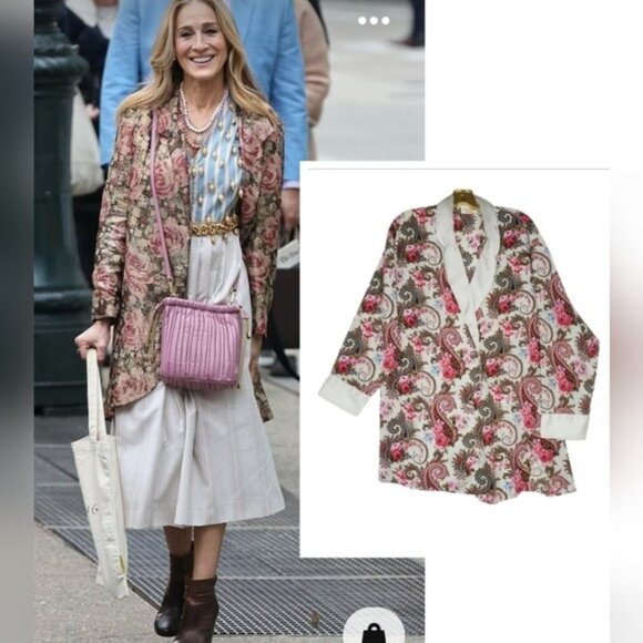 RARE Vintage Gold Label Ivory Victoria's Secret Satin Double Breast Blaz… - Picture 1 of 16